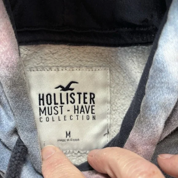 Hollister Hoodie Mens Med.  Black Galaxy Tie Dye Must Have Collection Skate Y2K - Picture 6 of 10